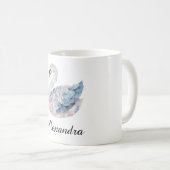 Blaurosa Swan Kaffeetasse (VorderseiteRechts)