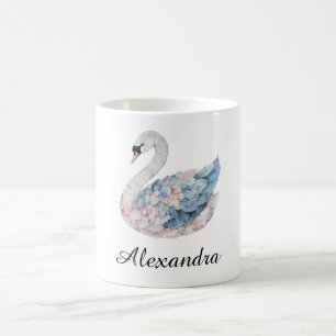 Blaurosa Swan Kaffeetasse