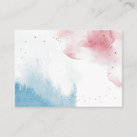 Blaurosa über dem Mondbuch Begleitkarte (Rückseite)