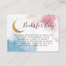 Blaurosa über dem Mondbuch Begleitkarte