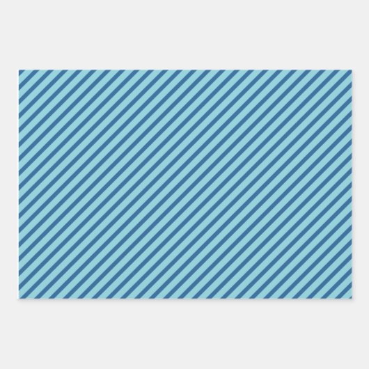 Blaurosa und gelbe Diagonalstreifen Geschenkpapier Set (Vorderseite 2)