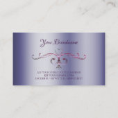 Blaurosa Verzierte Grenzgrundinitiativen Visitenkarte (Rückseite)