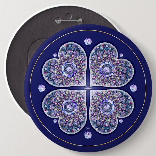 Blaurosass Button (Vorne & Hinten)