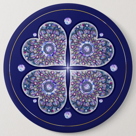 Blaurosass Button (Vorderseite)