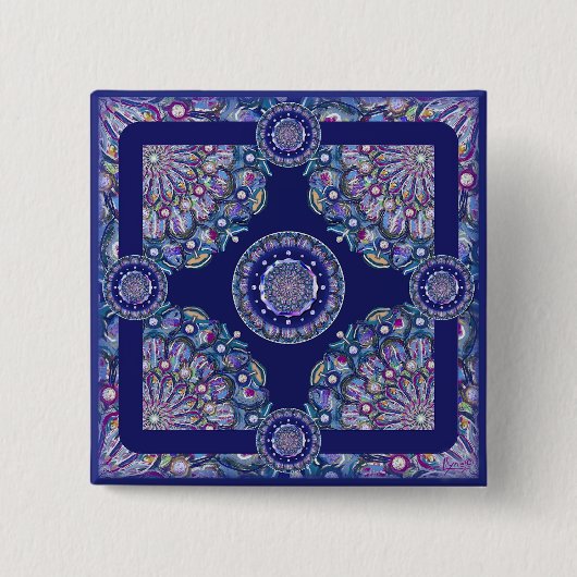 Blaurosass Button (Vorderseite)