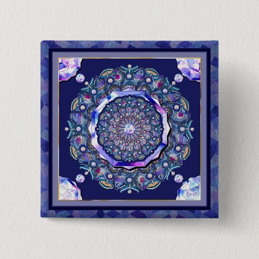 Blaurosass Button (Vorderseite)