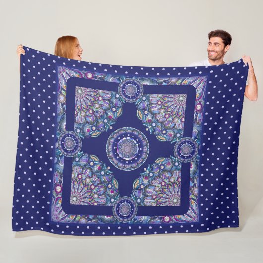 Blaurosass Fleecedecke (Beispiel)