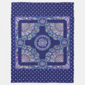 Blaurosass Fleecedecke (Vorderseite)