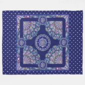 Blaurosass Fleecedecke (Vorderseite (Horizontal))