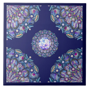 Blaurosass Fliese