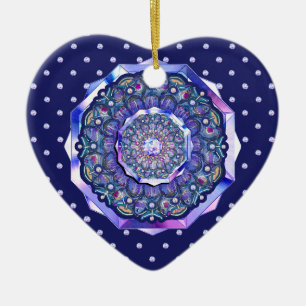 Blaurosass Keramik Ornament