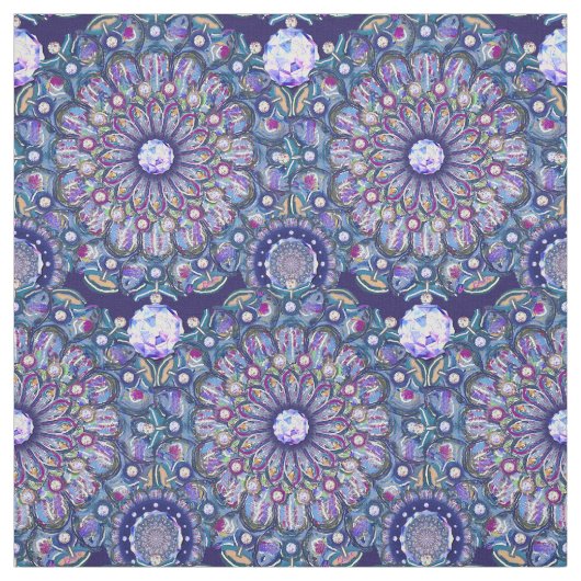 Blaurosass Stoff (Muster)