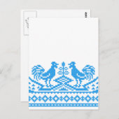 Blauroster-Kreuzstich Postkarte (Vorne/Hinten)