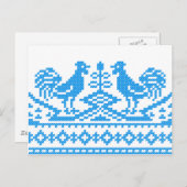Blauroster-Kreuzstich Postkarte (Vorne/Hinten)