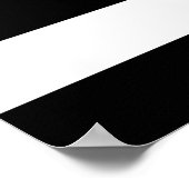 Blaurot-dünne Linie Polizei Feuerwehr Symbol usa Poster (Ecke)