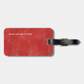 Blaurot - moderne Streifenreise Gepäckanhänger (Rückseite horizontal)