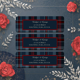 Blaurot-schwarz-keltisches Tartan-Muster