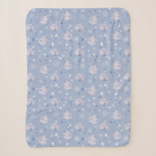 Blauschaf Kawaii Muster Sherpa-Fleece-Decke Sherpadecke