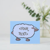 Blauschaf, <YOUR TEXT> Postkarte (Stehend Vorderseite)