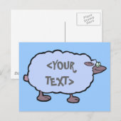 Blauschaf, <YOUR TEXT> Postkarte (Vorne/Hinten)