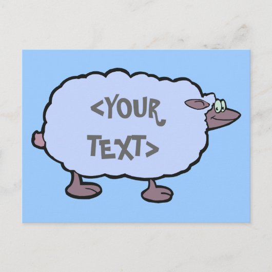 Blauschaf, <YOUR TEXT> Postkarte (Vorderseite)