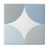 Blauschatte 1 viertes geometrisches Design Fliese (Vorderseite)