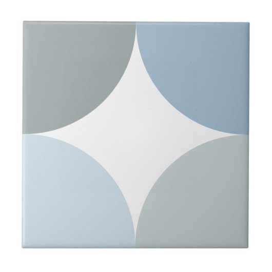 Blauschatte 1 viertes geometrisches Design Fliese (Vorderseite)