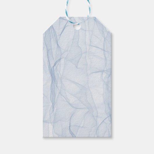 Blauschattenmuster Geschenkanhänger (Vorderseite)