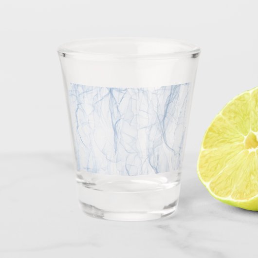Blauschattenmuster Schnapsglas (Vorderseite)