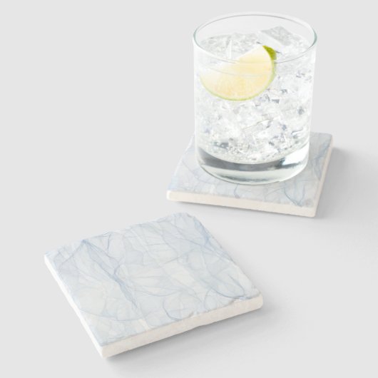 Blauschattenmuster Steinuntersetzer (Seitenansicht)