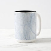Blauschattenmuster Zweifarbige Tasse (VorderseiteRechts)