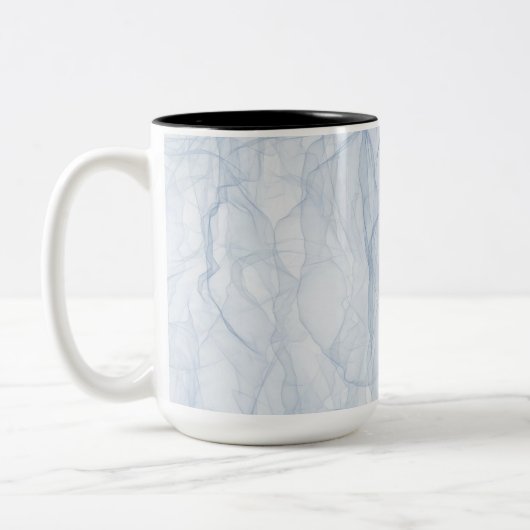 Blauschattenmuster Zweifarbige Tasse (Links)