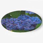 Blauschattierungen - Blaues Hydrangea Pappteller (Schrägansicht)