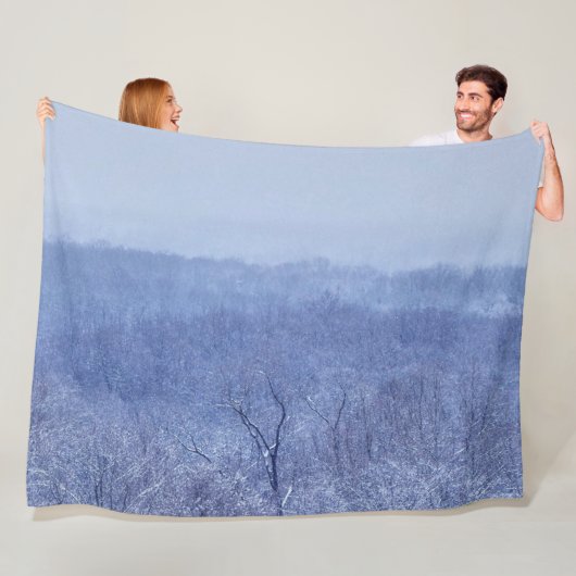 Blauschattierungen Fleecedecke (Beispiel)