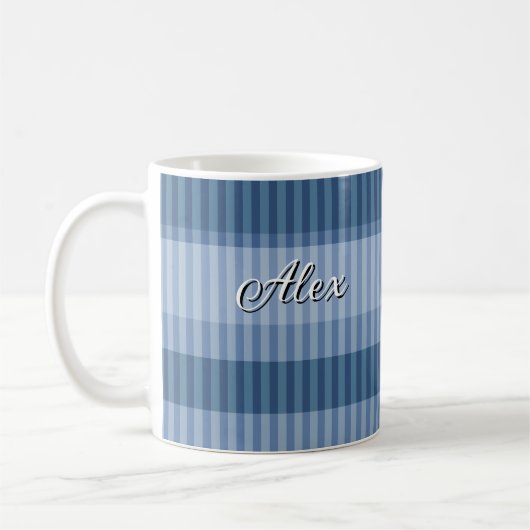 Blauschattierungen gestreift kaffeetasse (Links)
