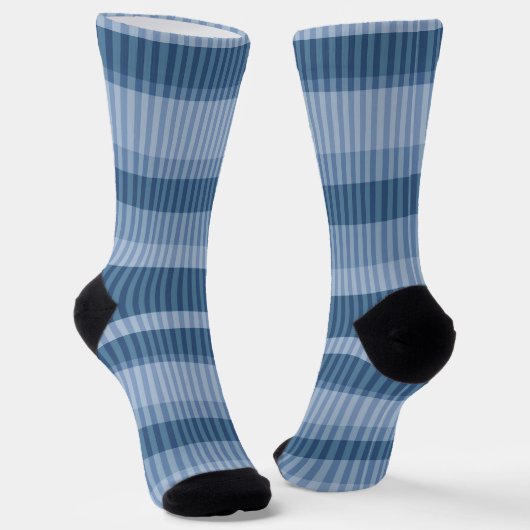 Blauschattierungen gestreift socken (Gewinkelt)