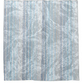Blauschattierungen mit Abstraktem Hintergrund der  Duschvorhang (Vorderseite)