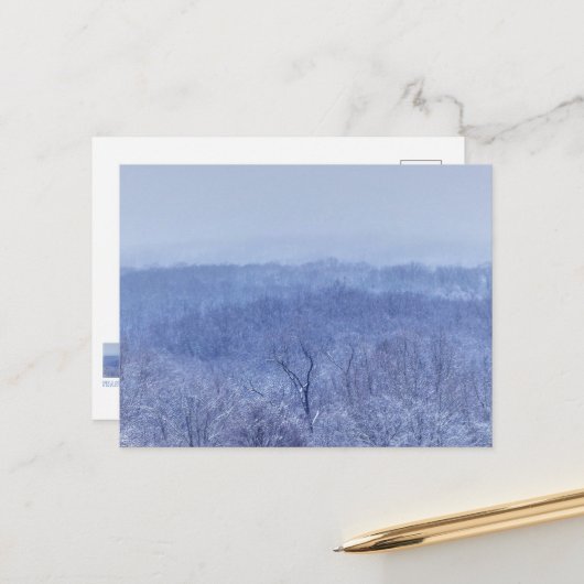 Blauschattierungen Postkarte (Vorderseite/Rückseite Beispiel)