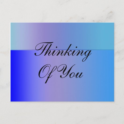 Blauschattierungen Postkarte (Vorderseite)