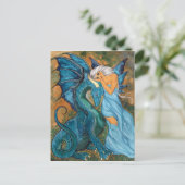 Blauschattierungen Postkarte (Stehend Vorderseite)