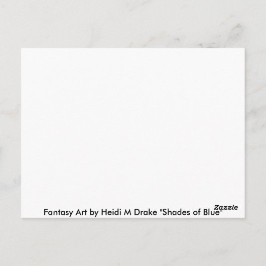 Blauschattierungen Postkarte (Rückseite)