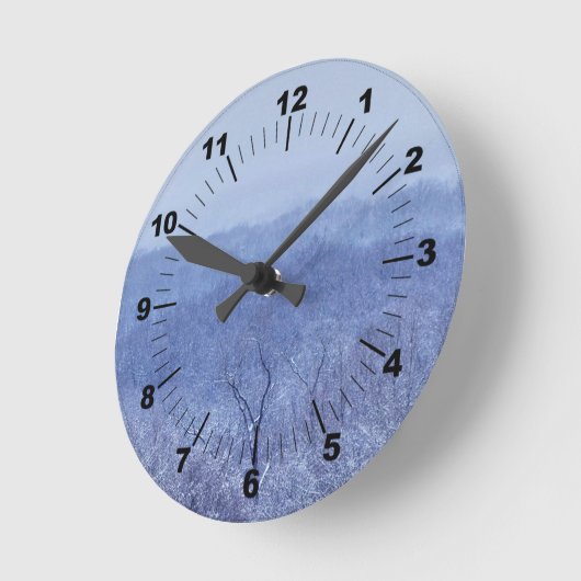 Blauschattierungen Runde Wanduhr (Winkel)