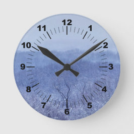 Blauschattierungen Runde Wanduhr