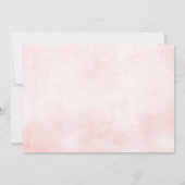 Blauschiefer-Dusty Blush Bloral Hochzeitsfest Foto Save The Date (Rückseite)