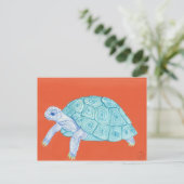 Blauschildkröte Postkarte (Stehend Vorderseite)