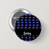 Blauschildkröten Button (Vorne & Hinten)