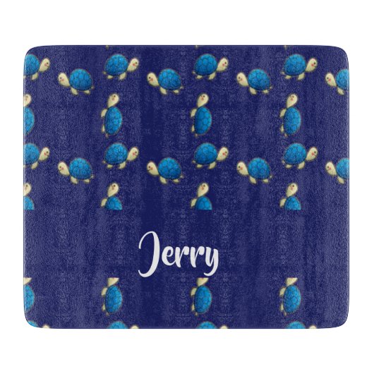 Blauschildkröten Schneidebrett (Vorderseite)