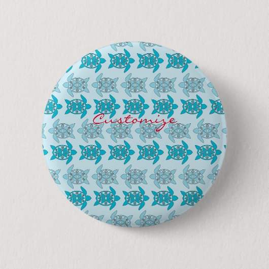 Blauschildkröten schwimmen Thunder_Cove Button (Vorderseite)
