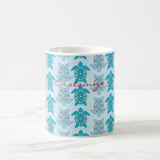 Blauschildkröten schwimmen Thunder_Cove Kaffeetasse (Mittel)