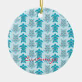 Blauschildkröten schwimmen Thunder_Cove Keramik Ornament (Vorne)